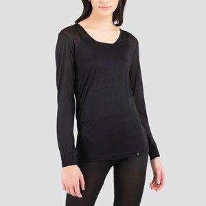 Terramar 1.0 WOMEN'S THERMASILK HERITAGE SCOOP in Black - M